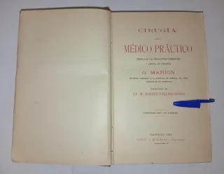 Libro Cirugía del Médico Práctico, G. Marion.