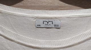 Jersey fino de punto blanco