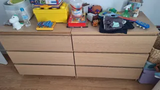 Cómoda Malm Ikea 3 cajones Roble