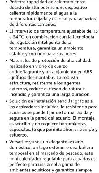 Calentador acuario