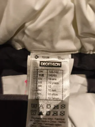 Pantalón Nieve Niña 7-9 Años Blanco