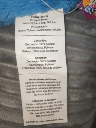 Dormilocos Tiburón Peluche Azul cojín saco