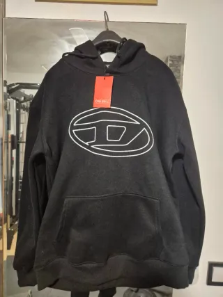 Sudadera Diesel Negra con Capucha