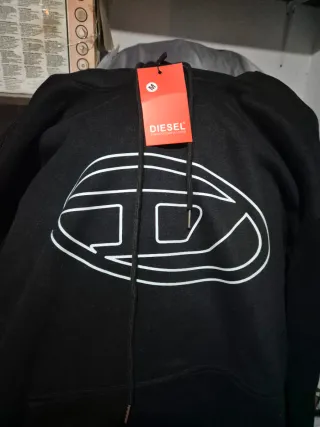 Sudadera Diesel Negra con Capucha