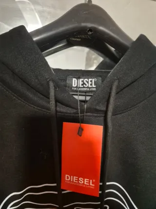 Sudadera Diesel Negra con Capucha