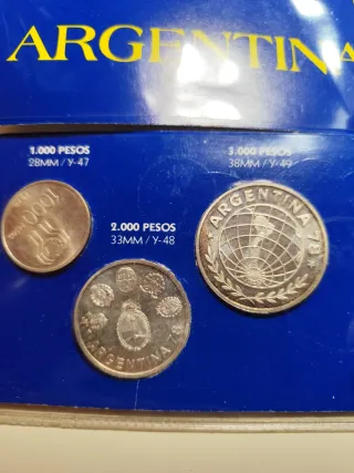 Argentina '78 Set Coin Monete Divisionale argento