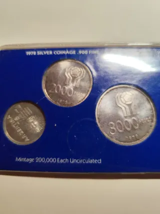 Argentina '78 Set Coin Monete Divisionale argento