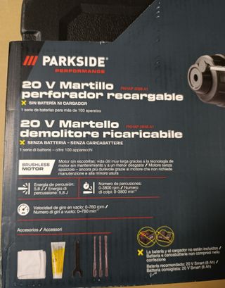 Martillo demoledor Parkside 20V