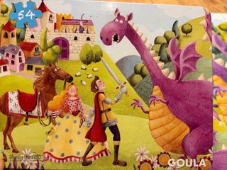 Puzzle 54 piezas con póster, marca Goula. Dragón