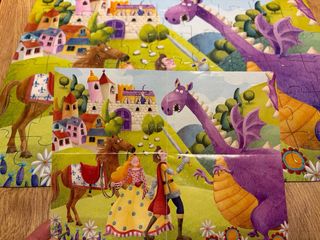 Puzzle 54 piezas con póster, marca Goula. Dragón