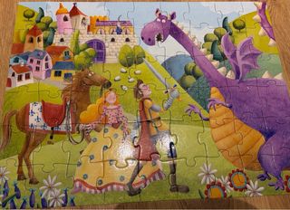 Puzzle 54 piezas con póster, marca Goula. Dragón