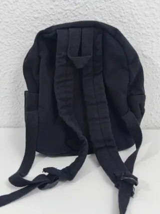 Mochila pequeña lona negra mujer