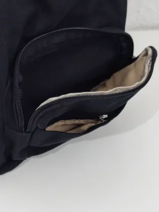 Mochila pequeña lona negra mujer