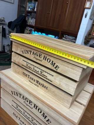 Set 2 Scatole Legno Vintage Home