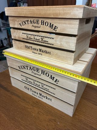 Set 2 Scatole Legno Vintage Home