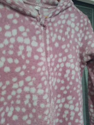 Pijama entero rosa y blanco