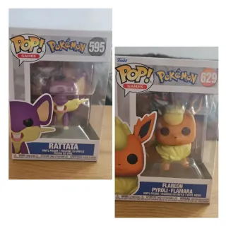 Funko Pop! Pokémon Rattata 595 y Flareon 629