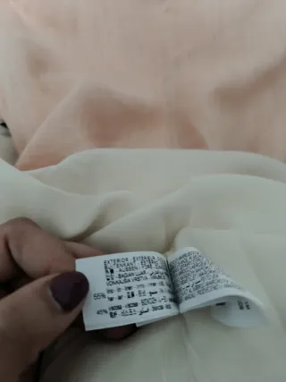 Vestido midi lino Zara con aplique dorado Talla M