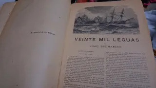 Libro Antiguo 20000 Leguas Viaje 1884