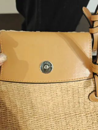 Borsa tipo paglia beige