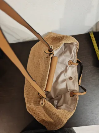 Borsa tipo paglia beige