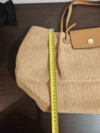Borsa tipo paglia beige