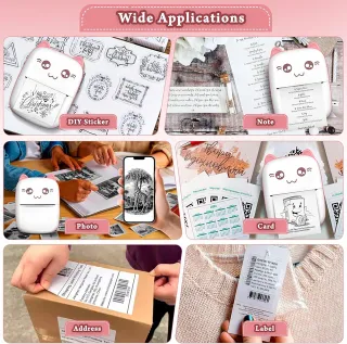 Mini impresora térmica Bluetooth portátil