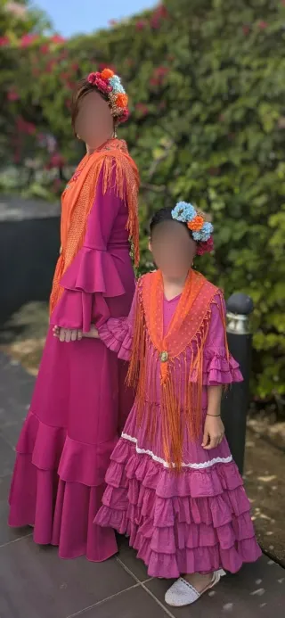 Traje de flamenca buganvilla