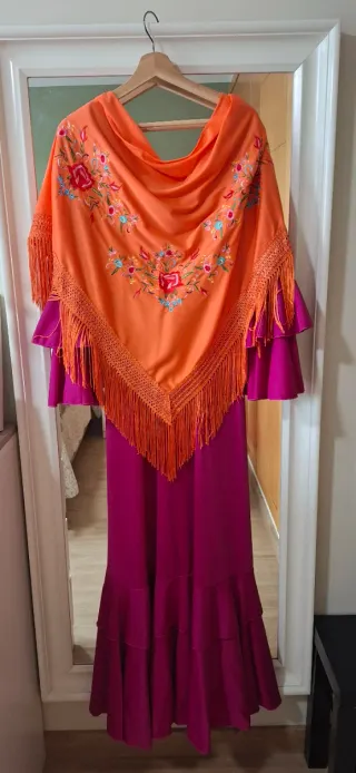 Traje de flamenca buganvilla