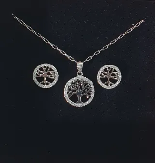 Conjunto Plata ARBOL VIDA