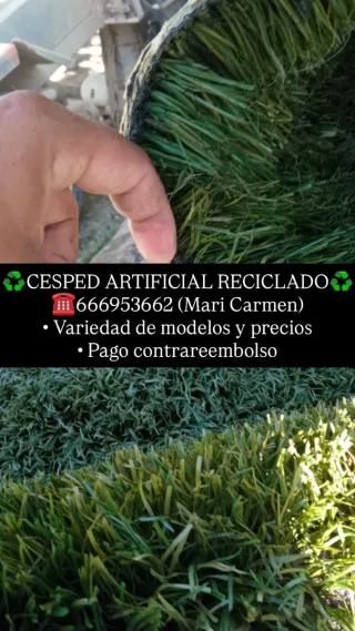 Erba artificiale riciclata
