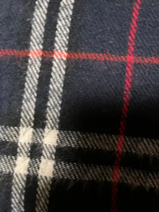 Bufanda Burberry Lana 100% Azul marino con rayas