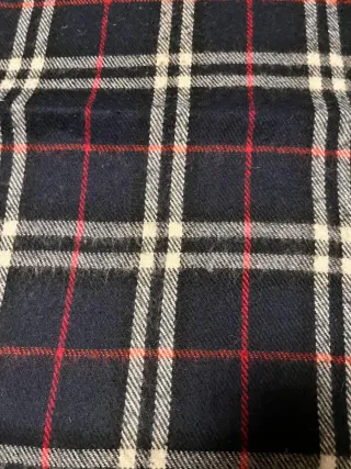 Bufanda Burberry Lana 100% Azul marino con rayas