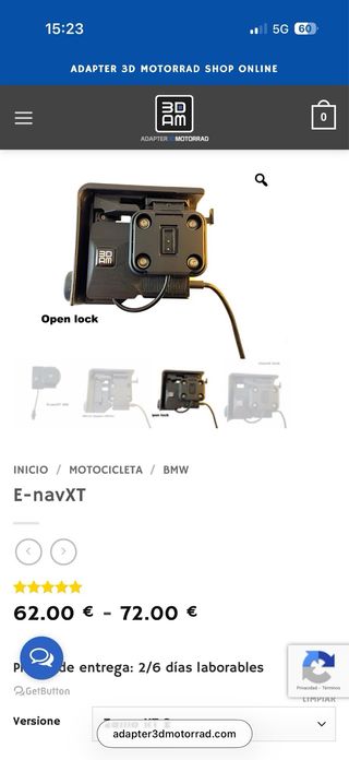 Adaptador 3D AM Motorrad  Para Garmin Zumo XT2