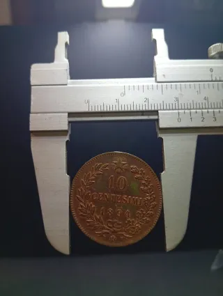 10 Centesimi 1894 Umberto I in Rame Rosso.