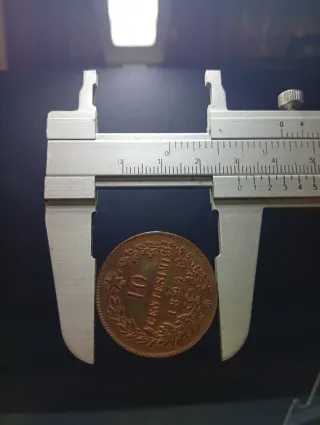 10 Centesimi 1894 Umberto I in Rame Rosso.