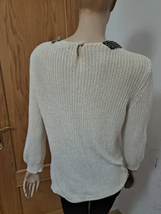 Jersey zara Beige/Gris