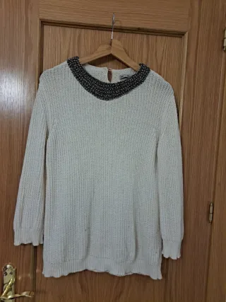 Jersey zara Beige/Gris