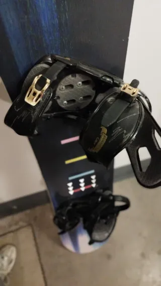 Tabla Snowboard con Fijaciones