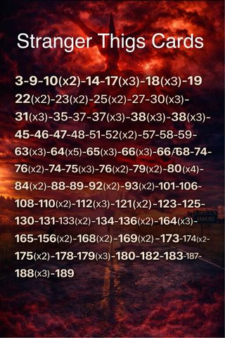 Set Carte Stranger Things