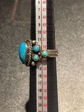 Anillo Turquesa Estilo Nativo Americano 925