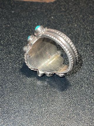 Anillo Turquesa Estilo Nativo Americano 925