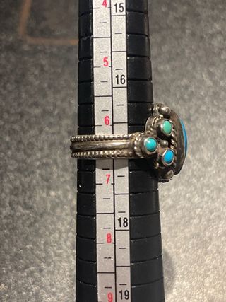 Anillo Turquesa Estilo Nativo Americano 925