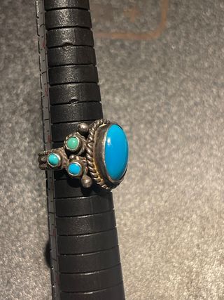 Anillo Turquesa Estilo Nativo Americano 925