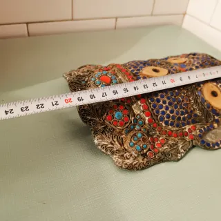 Máscara Tibetana Antigua Decorada