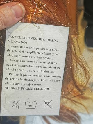 Lote 9 pelucas pelo largo liso disfraz