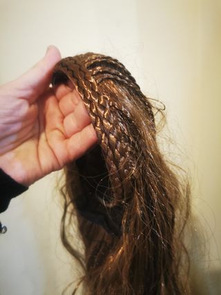 Lote 9 pelucas pelo largo liso disfraz