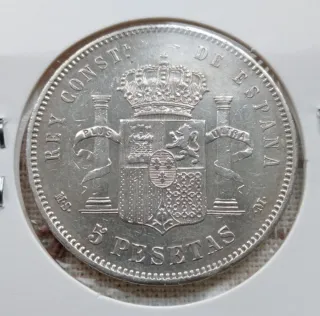5 Pesetas 1885 *18 *87 Alfonso XII