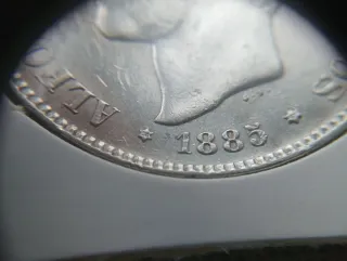 5 Pesetas 1885 *18 *87 Alfonso XII