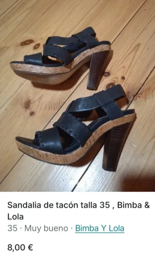 Sandalias tacón Bimba y Lola Talla 35